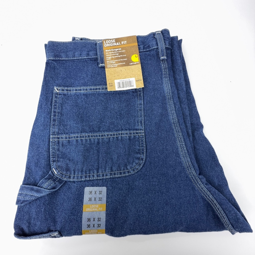 Carhartt Loose Original Fit Work Dungaree Jeans Mens 36x32 B13 DST NWT NOS